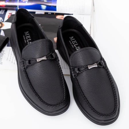 Mocasini Barbati din piele naturala AK361-2 Negru Mels