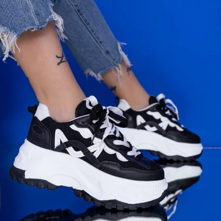 Pantofi Sport Dama cu Platforma WL239 Negru Mei
