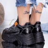 Pantofi Sport Dama cu Platforma WL259 Negru Mei