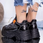 Pantofi Sport Dama cu Platforma WL259 Negru Mei