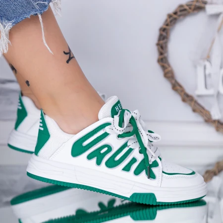 Pantofi Sport Dama WL262 Alb-Verde Mei
