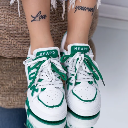 Pantofi Sport Dama WL262 Alb-Verde Mei