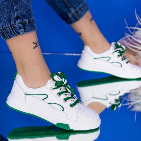 Pantofi Sport Dama WL231 Alb-Verde Mei